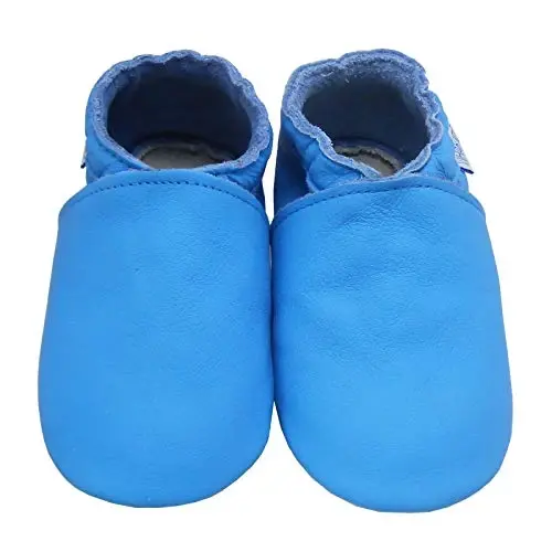 YIHAKIDS Baby Leather Shoes Soft Sole First Walking Moccasins Infants Toddler Boys Girls Crawling Slippers Slip-on Shoes Solid Color Shoes - 2