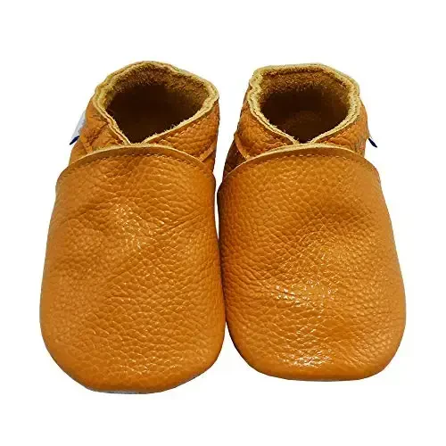 YIHAKIDS Baby Leather Shoes Soft Sole First Walking Moccasins Infants Toddler Boys Girls Crawling Slippers Slip-on Shoes Solid Color Shoes - 6
