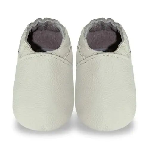 YIHAKIDS Baby Leather Shoes Soft Sole First Walking Moccasins Infants Toddler Boys Girls Crawling Slippers Slip-on Shoes Solid Color Shoes - 6