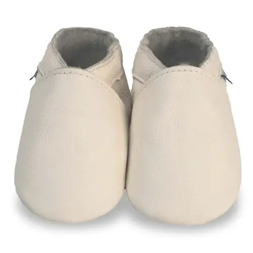 YIHAKIDS Baby Leather Shoes Soft Sole First Walking Moccasins Infants Toddler Boys Girls Crawling Slippers Slip-on Shoes Solid Color Shoes - 6