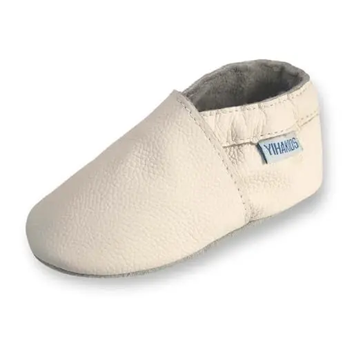 YIHAKIDS Baby Leather Shoes Soft Sole First Walking Moccasins Infants Toddler Boys Girls Crawling Slippers Slip-on Shoes Solid Color Shoes - YIHAKIDS
