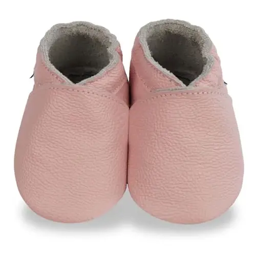 YIHAKIDS Baby Leather Shoes Soft Sole First Walking Moccasins Infants Toddler Boys Girls Crawling Slippers Slip-on Shoes Solid Color Shoes - 6