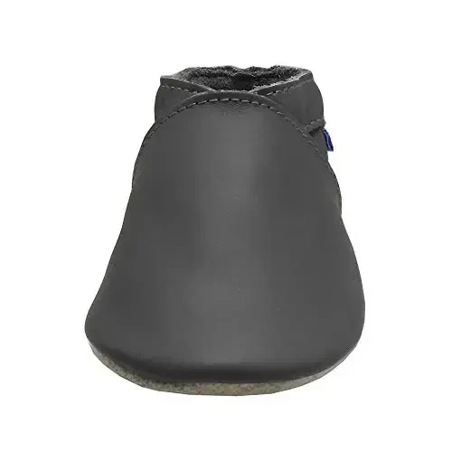 YIHAKIDS Baby Leather Shoes Soft Sole First Walking Moccasins Infants Toddler Boys Girls Crawling Slippers Slip-on Shoes Solid Color Shoes - 4