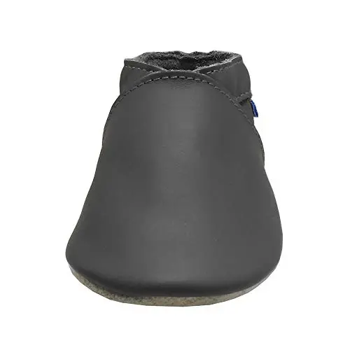 YIHAKIDS Baby Leather Shoes Soft Sole First Walking Moccasins Infants Toddler Boys Girls Crawling Slippers Slip-on Shoes Solid Color Shoes - 4