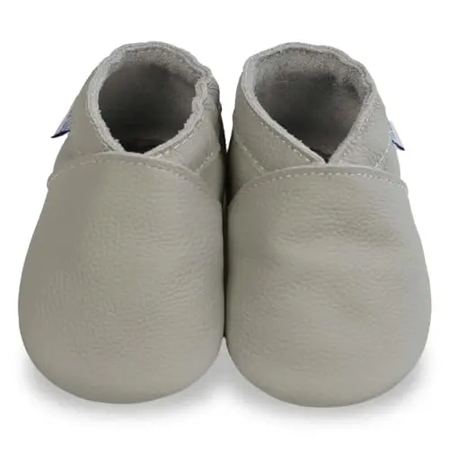 YIHAKIDS Bebek Deri Ayakkabıları Yumuşak Taban İlk Yürüme Makosenleri Bebek Yürümeye Başlayan Erkek Çocuk Kız Bebek Emekleme Terlikleri Giyme Ayakkabıları Düz Renk Ayakkabılar - 6