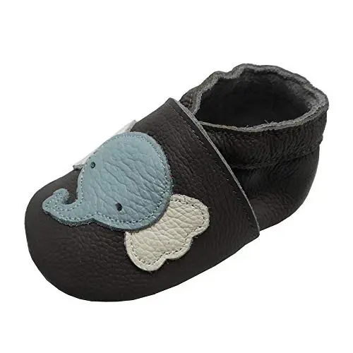 YIHAKIDS Baby First Walking Shoes Genuine Leather Baby Moccasins Soft Sole Slippers Crib Shoes Anti-Slip Booties for Boys Girls Infant Toddler 