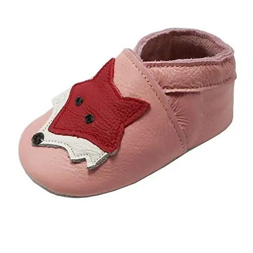 YIHAKIDS Baby First Walking Shoes Genuine Leather Baby Moccasins Soft Sole Slippers Crib Shoes Anti-Slip Booties for Boys Girls Infant Toddler - 1
