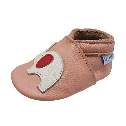 YIHAKIDS Chaqaloqlar uchun charm poyabzal Yumshoq taglik Birinchi qadam bosadigan mokasinlar Go'daklar O'g'il bolalar Qizlar Emaklash uchun shippaklar Elastik to'piqli sirpanmaydigan poyabzal 