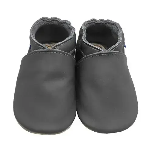 YIHAKIDS Chaqaloqlar uchun charm poyabzal Yumshoq taglik Birinchi qadam Moccasinlar Go'dak o'g'il bolalar Qizlar Emaklash terliklari Kiyish oson poyabzal Bir rangli poyabzal - YIHAKIDS (1)