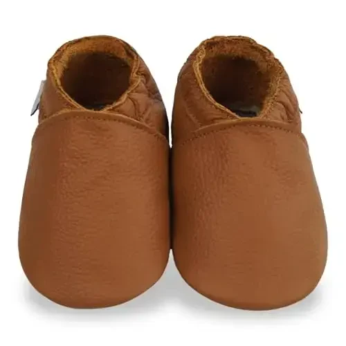 YIHAKIDS Chaqaloqlar uchun charm poyabzal Yumshoq taglik Birinchi qadam Moccasinlar Go'dak O'g'il bolalar Qizlar Emaklash Terliklari Kiyish oson Poyabzal Bir xil rangdagi poyabzal - 6