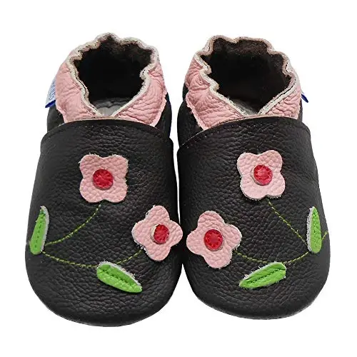 YIHAKIDS Chaqaloqlar uchun charm poyabzal Yumshoq taglik Birinchi qadam Moccasinlar Go'daklar O'g'il bolalar Qizlar Emaklash uchun shippak Elastik to'piqli Sirpanib ketadigan poyabzal - 6