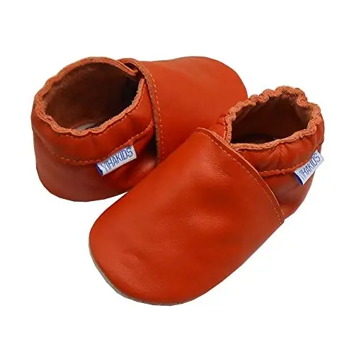 YIHAKIDS Chaqaloqlar uchun charm poyabzal Yumshoq taglik Birinchi qadam Moccasinlar Go'daklar O'g'il bolalar Qizlar Emaklash uchun To'ppilar Yopinchiq poyabzal Bir rangli poyabzal - 3