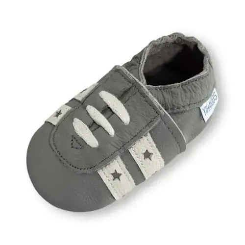 YIHAKIDS Chaqaloqlar uchun charm poyabzal Yumshoq taglik Birinchi yurish mokasinlari Go'daklar O'g'il bolalar Qizlar Emaklash uchun terliklar Elastik to'piqli sirpanish poyafzallari - 1