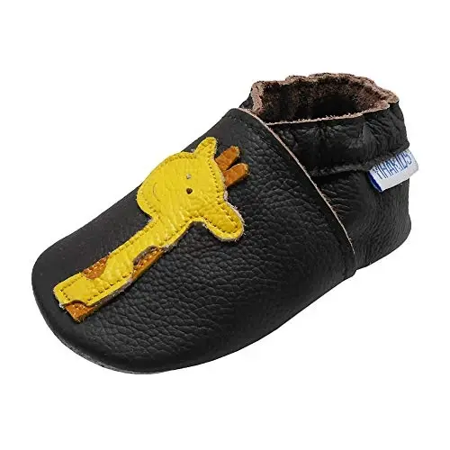 YIHAKIDS Chaqaloqlar uchun charm poyabzal Yumshoq taglik Birinchi yurish mokasinlari Go'daklar O'g'il bolalar Qizlar Emaklash uchun terliklar Elastik to'piqli slip-on poyabzal - YIHAKIDS