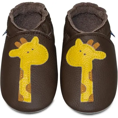 YIHAKIDS Chaqaloqlar uchun charm poyabzal Yumshoq taglik Birinchi yurish mokasinlari Go'daklar O'g'il bolalar Qizlar Emaklash uchun terliklar Elastik to'piqli slip-on poyabzal - 1