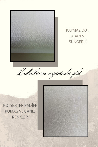 Yıkanabilir Kaymaz Tabanlı Halı Yıkama Makinesine Uygun Salon Halısı Oturma Odası Halısı Kilim - Bej - 14