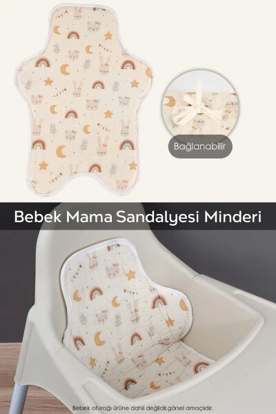 Yıkanabilir Yıldız Şekilli Bebek Mama Sandalyesi Minderi - Bebek Mama Oturağı Minderi - Modazone