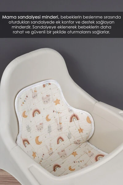 Yıkanabilir Yıldız Şekilli Bebek Mama Sandalyesi Minderi - Bebek Mama Oturağı Minderi - Modazone (1)