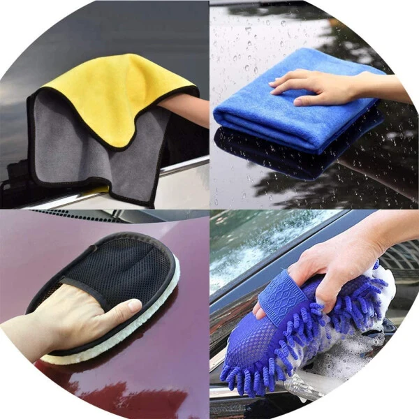 YILAIRIOU Car Cleaning Kit,Car Wash Kit,High Power Car Vacuum Car Interior Detailing Kit, with Microfiber Towels, Tire Brush, Wash Mitt,Sponge,Duster Brush Car Cleaning Tool - 2