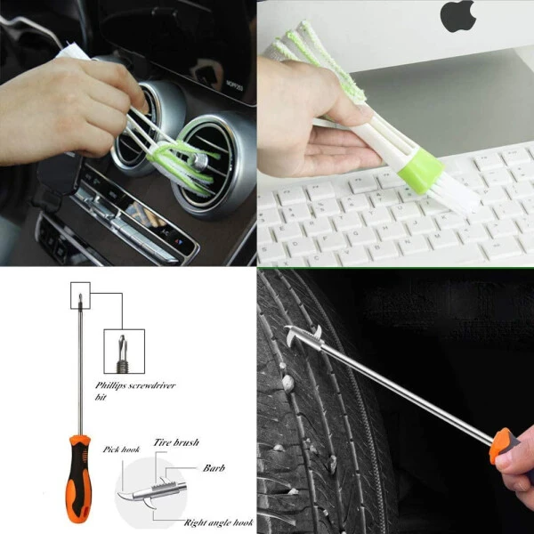 YILAIRIOU Car Cleaning Kit, Car Wash Kit, High Power Car Vacuum, Car Interior Detailing Kit, with Microfiber Towels, Tire Brush, Wash Mitt, Sponge, Duster Brush, Car Cleaning Tool - 3
