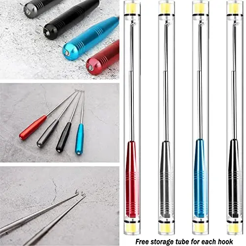 Fish Hook Remover Tool, Fishing Hook Quick Removal Descending Device, Fishing Gear Security Equipment Kits for Adult, Hook Extractor Accessories Detacher Tools with 4PCS Storage Tube - 1