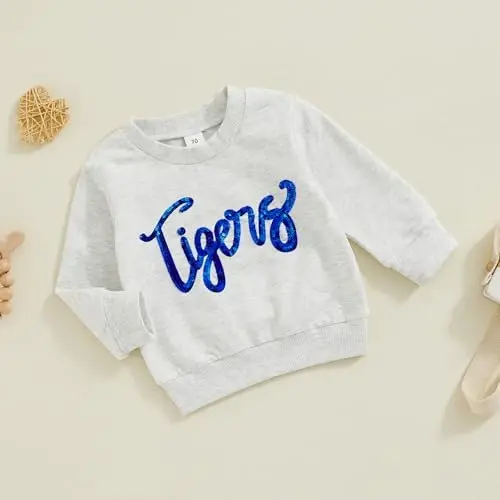 YINGISFITM Toddler Baby Girl Boy Sweatshirt Long Sleeve Shirt Crewneck Pullover Sweater Fall Winter Clothes Outfit - 3