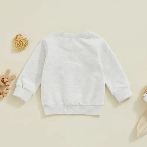 YINGISFITM Toddler Baby Girl Boy Sweatshirt Long Sleeve Shirt Crewneck Pullover Sweater Fall Winter Clothes Outfit - 4
