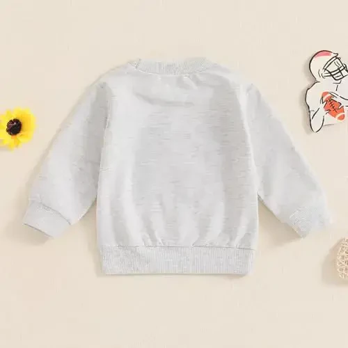 YINGISFITM Toddler Baby Girl Boy Sweatshirt Long Sleeve Shirt Crewneck Pullover Sweater Fall Winter Clothes Outfit - 4