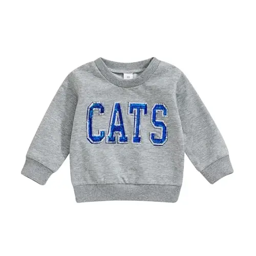 YINGISFITM Toddler Baby Girl Boy Sweatshirt Long Sleeve Shirt Crewneck Pullover Sweater Fall Winter Clothes Outfit 