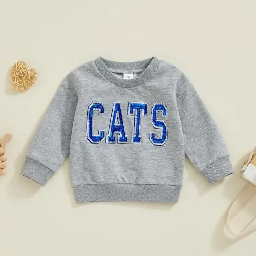 YINGISFITM Toddler Baby Girl Boy Sweatshirt Long Sleeve Shirt Crewneck Pullover Sweater Fall Winter Clothes Outfit - 2