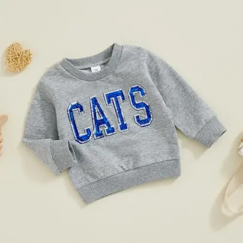 YINGISFITM Toddler Baby Girl Boy Sweatshirt Long Sleeve Shirt Crewneck Pullover Sweater Fall Winter Clothes Outfit - 3