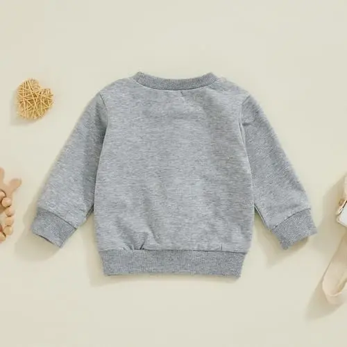 YINGISFITM Toddler Baby Girl Boy Sweatshirt Long Sleeve Shirt Crewneck Pullover Sweater Fall Winter Clothes Outfit - 4