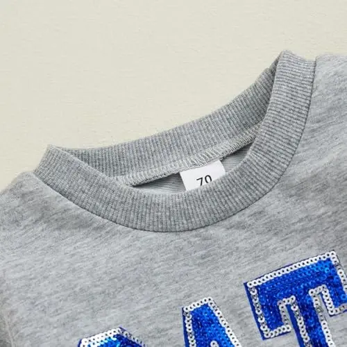 YINGISFITM Toddler Baby Girl Boy Sweatshirt Long Sleeve Shirt Crewneck Pullover Sweater Fall Winter Clothes Outfit - 5