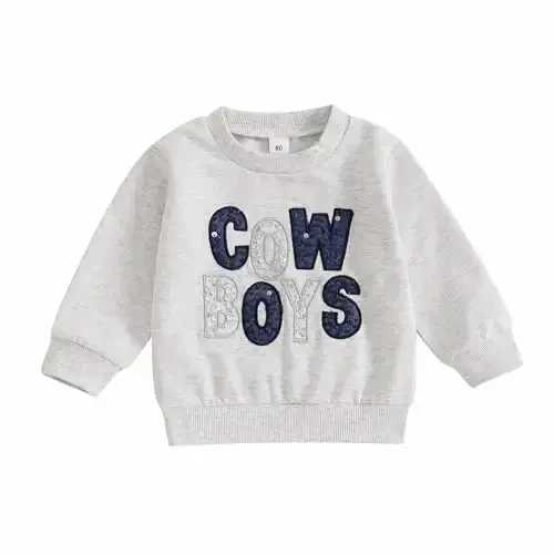 YINGISFITM Toddler Baby Girl Boy Sweatshirt Long Sleeve Shirt Crewneck Pullover Sweater Fall Winter Clothes Outfit - MODAZONE