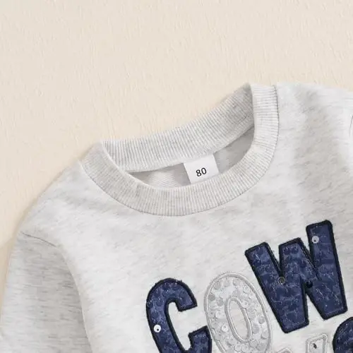 YINGISFITM Toddler Baby Girl Boy Sweatshirt Long Sleeve Shirt Crewneck Pullover Sweater Fall Winter Clothes Outfit - 5