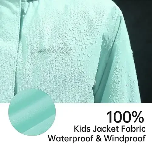 YINGJIELIDE Girl's Waterproof Ski Jacket,Kids Outdoor Snowboarding windproof Jacket,Fleece Lined Hooded,Warm Winter Snow Coat - 5