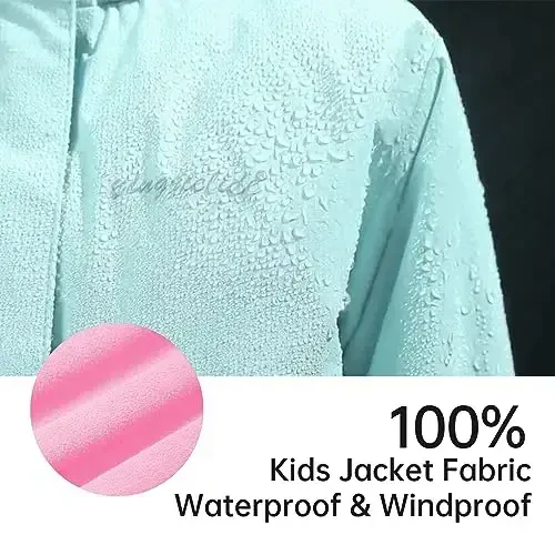 YINGJIELIDE Girl's Waterproof Ski Jacket,Kids Outdoor Snowboarding windproof Jacket,Fleece Lined Hooded,Warm Winter Snow Coat - 5