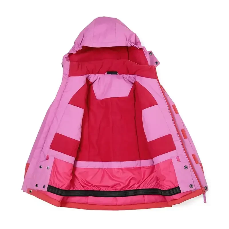 YINGJIELIDE Girl's Waterproof Ski Jacket,Kids Outdoor Snowboarding windproof Jacket,Fleece Lined Hooded,Warm Winter Snow Coat - 6