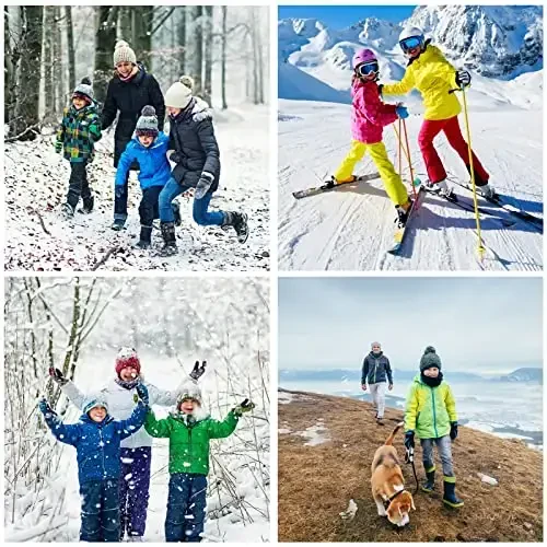 YINGJIELIDE Girl's Waterproof Ski Jacket,Kids Outdoor Snowboarding windproof Jacket,Fleece Lined Hooded,Warm Winter Snow Coat - 6