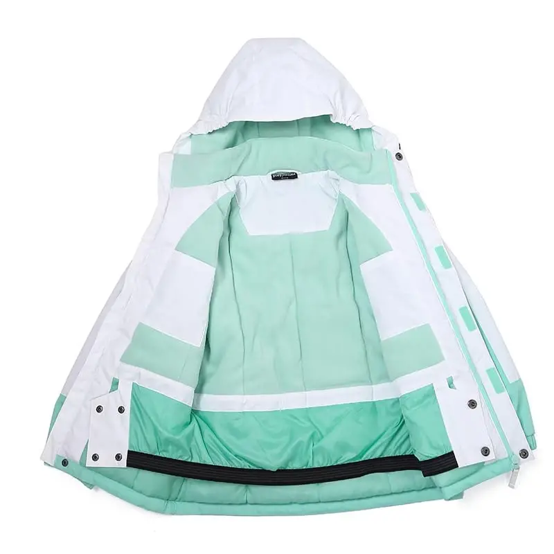YINGJIELIDE Girl's Waterproof Ski Jacket,Kids Outdoor Snowboarding windproof Jacket,Fleece Lined Hooded,Warm Winter Snow Coat - 6