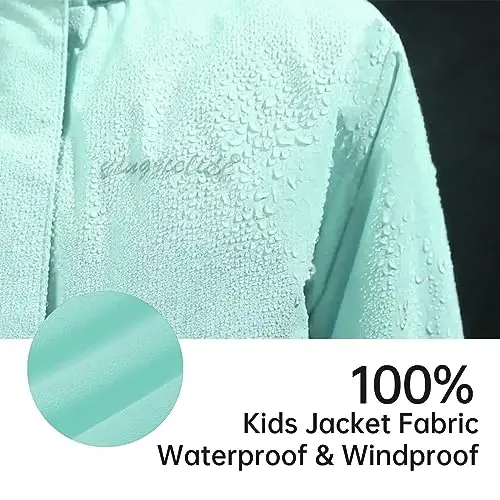 YINGJIELIDE Girl's Waterproof Ski Jacket,Kids Outdoor Snowboarding windproof Jacket,Fleece Lined Hooded,Warm Winter Snow Coat - 5