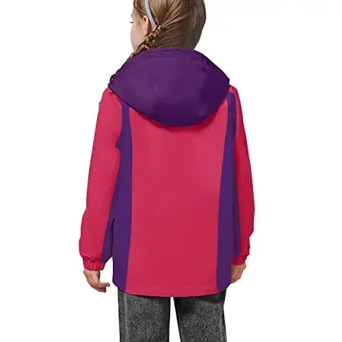 YINGJIELIDE Girl's Waterproof Ski Jacket,Kids Outdoor Snowboarding windproof Jacket,Fleece Lined Hooded,Warm Winter Snow Coat - 3