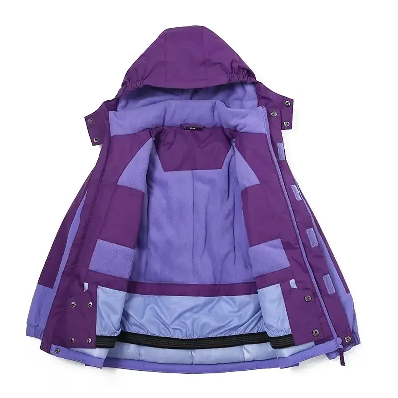 YINGJIELIDE Girl's Waterproof Ski Jacket,Kids Outdoor Snowboarding windproof Jacket,Fleece Lined Hooded,Warm Winter Snow Coat - 6