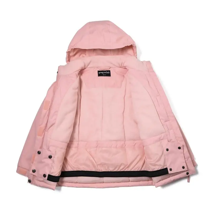 YINGJIELIDE Girl's Waterproof Ski Jacket,Kids Outdoor Snowboarding windproof Jacket,Fleece Lined Hooded,Warm Winter Snow Coat - 6