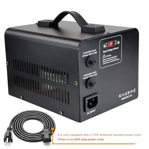 Yinleader 1000W 110V to 220V EU Voltage Converter Transformer Step Up/Down Converter 110/120 Volt - 220/230/240 Volt w/US Power Cord(NO 220V Power Cord) - 4