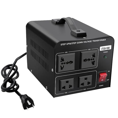 Yinleader 1000W Voltage Converter Transformer(110V to 220V OR 220V to 110V) 1000 Watt Step Up/Down Converter 110/120 Volt - 220/240 Volt w/US Power Cord,Circuit Breaker Protection (VTUS-1000) - 3