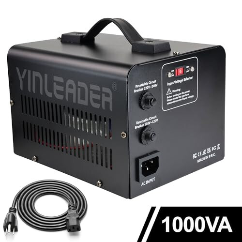 Yinleader 1000W Voltage Converter Transformer(110V to 220V OR 220V to 110V) 1000 Watt Step Up/Down Converter 110/120 Volt - 220/240 Volt w/US Power Cord,Circuit Breaker Protection (VTUS-1000) - 7