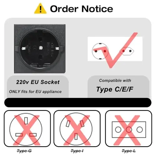 Yinleader 110v to 220v European Voltage Converter Transformer 500W Step Up Converter 110/120 Volt to 220/230/240 Volt or Step Down 220 to 110 w/US Power Cord,Circuit Breaker Protection - 2