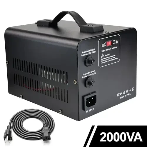 Yinleader 2000W Step Up/Down Transformer,Convert 110/120V to 220/240 Volt OR Convert 220V to 110V Voltage Converter with 2US&2 EU outlets - YINLEADER (1)