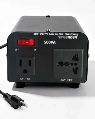 Yinleader 500W 110V/220V Step Up&Down Voltage Converter Transformer | 110V to 220V OR 220V to 110V, US Power Cord, Circuit Breaker Protection, Power Converter - 1